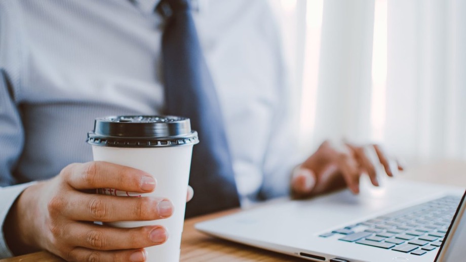 Working remotely with a coffee