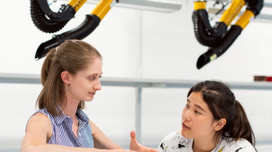 Engineers testing hardware in a lab